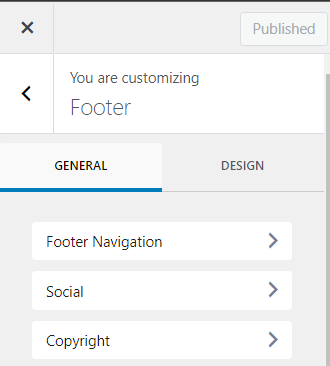Blog footer setup - Footer customization